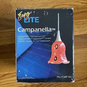 Easylite Campanella Pendant Light - Red - Italian Design w/ Murrini Insert - NEW